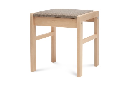 Табурет Модерн с мягкой крышкой натуральный / темно-бежевый