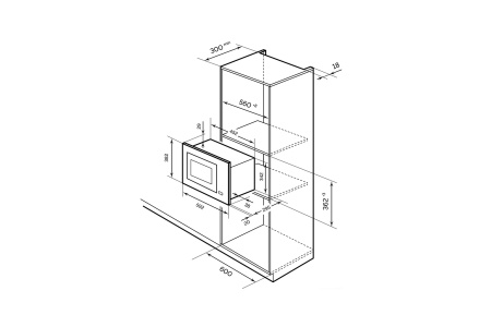 Встраиваемая микроволновка BIMO 20.03