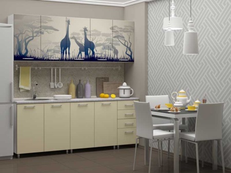 Кухонный Гарнитур Африка МДФ/Фотопечать 1600 мм