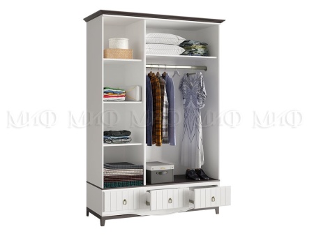 Спальный Гарнитур Виолетта МДФ Белый (Шкаф+Комод+Тумбы+Кровать)