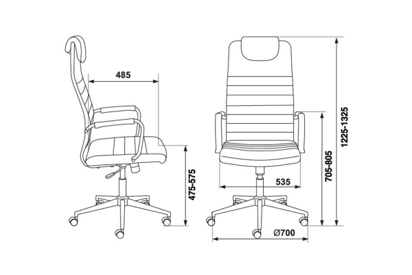 Кресло руководителя Бюрократ KB-9N / ECO черное